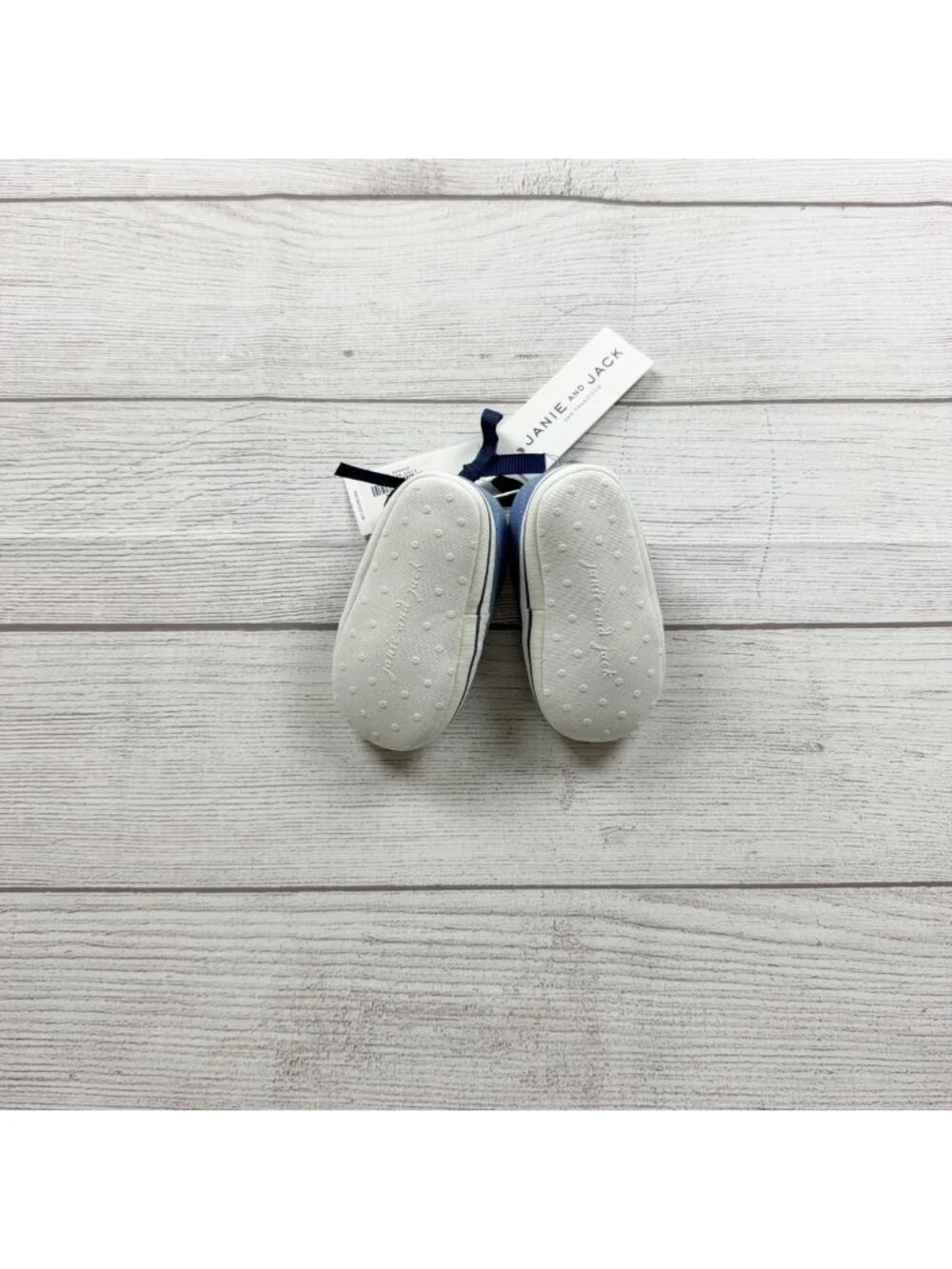 Janie And Jack Baby Pumpkin Denim Slip On Shoes NWT 6-12 Months
